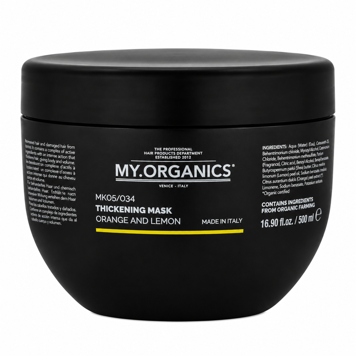 MY.ORGANICS 橙香檸檬豐盈髮膜500ML